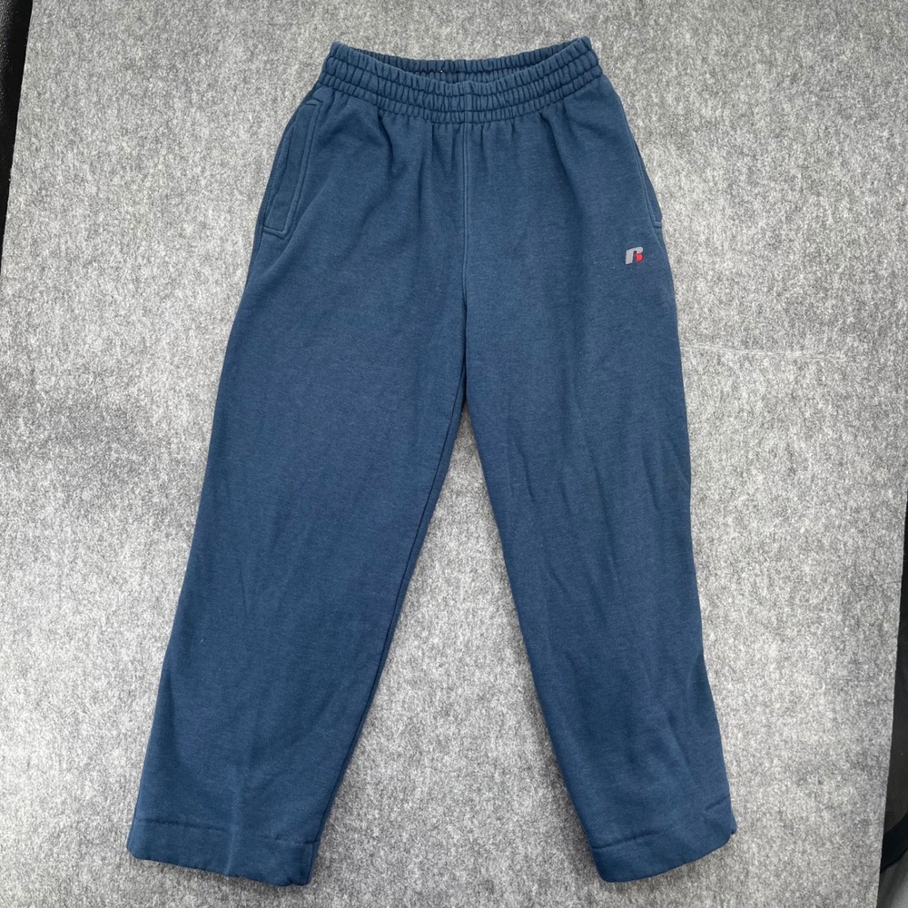 Russell Athletic Sweatpants Mens Medium M 32-34 Fleece Navy Blue Heather